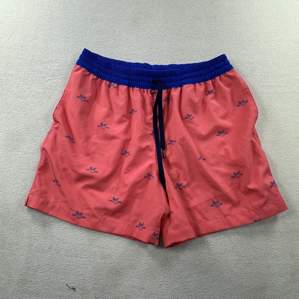 Chubbies Shorts Mens Medium Pink Swim Trunks 5.5 Inseam Mesh Liner Coctail